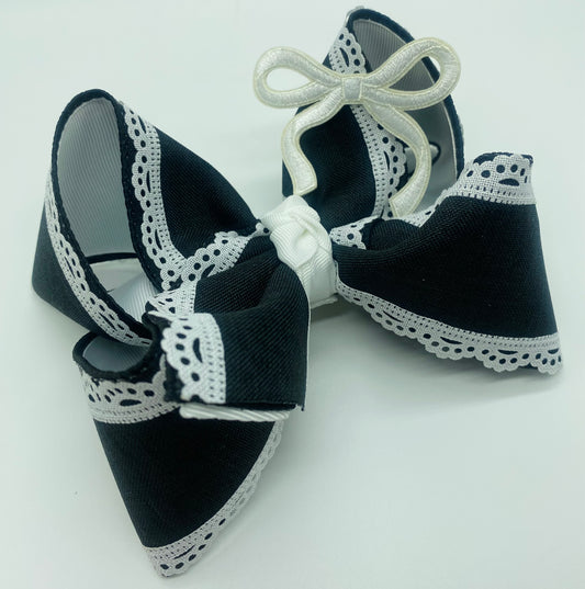 Black / White Bow